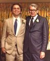 Carl and his best man at his wedding in 1981