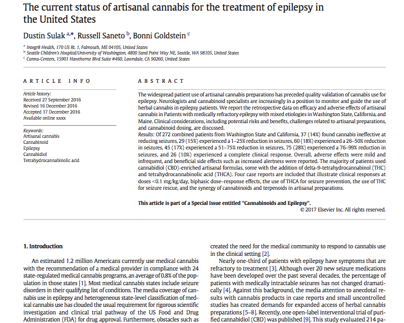 ‘Clinical Evidence’ Acknowledged in Epilepsy & Behavior
