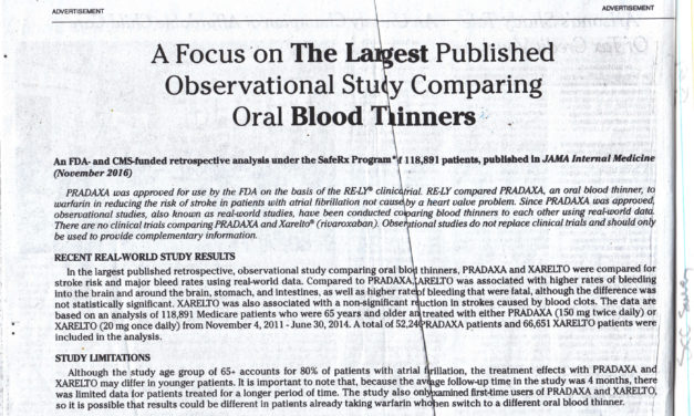 Pradaxa ad cites “Real-World Study Results”