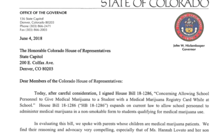 CO will let school nurses administer cannabis to kids