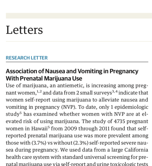 A warning to pregnant women in JAMA